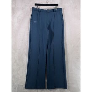 Set Active Sweatpants Womens Size Large Blue Wide Leg Lounge Athleisure